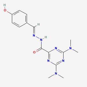 4,6-Bis(dimethylamino)-N'~2~-[(4-hydroxyphenyl)methylene]-1,3,5-triazine-2-carbohydrazide