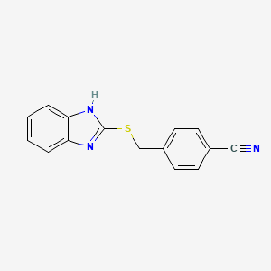 molecular formula C15H11N3S B10867488 4-(1H-benzimidazol-2-ylsulfanylmethyl)benzonitrile 