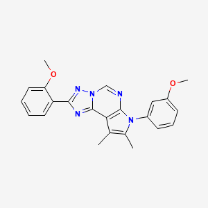 2-(2-methoxyphenyl)-7-(3-methoxyphenyl)-8,9-dimethyl-7H-pyrrolo[3,2-e][1,2,4]triazolo[1,5-c]pyrimidine