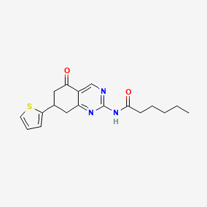 molecular formula C18H21N3O2S B10867502 N-(5-oxo-7-(2-thienyl)-6,7,8-trihydroquinazolin-2-yl)hexanamide CAS No. 525581-30-0