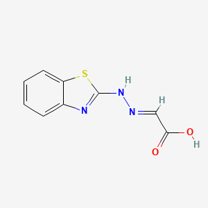 molecular formula C9H7N3O2S B10867509 (2E)-[2-(1,3-benzothiazol-2-yl)hydrazinylidene]ethanoic acid 