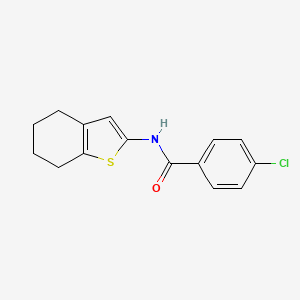 molecular formula C15H14ClNOS B10867510 4-chloro-N-(4,5,6,7-tetrahydro-1-benzothiophen-2-yl)benzamide 