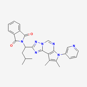 2-{1-[8,9-Dimethyl-7-(3-pyridyl)-7H-pyrrolo[3,2-E][1,2,4]triazolo[1,5-C]pyrimidin-2-YL]-3-methylbutyl}-1H-isoindole-1,3(2H)-dione