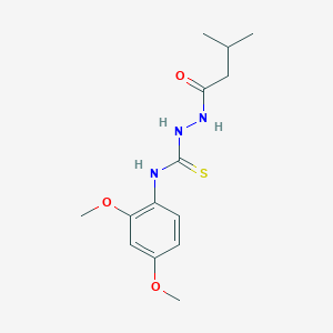 molecular formula C14H21N3O3S B10867530 N-(2,4-dimethoxyphenyl)-2-(3-methylbutanoyl)hydrazinecarbothioamide 