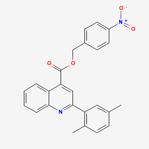 4-Nitrobenzyl 2-(2,5-dimethylphenyl)quinoline-4-carboxylate