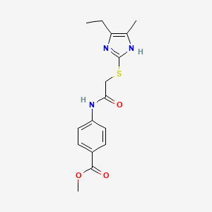 methyl 4-({[(5-ethyl-4-methyl-1H-imidazol-2-yl)sulfanyl]acetyl}amino)benzoate