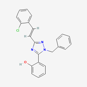 molecular formula C23H18ClN3O B10867553 2-{1-benzyl-3-[(E)-2-(2-chlorophenyl)ethenyl]-1H-1,2,4-triazol-5-yl}phenol 