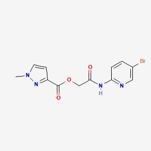 molecular formula C12H11BrN4O3 B10867559 2-[(5-bromopyridin-2-yl)amino]-2-oxoethyl 1-methyl-1H-pyrazole-3-carboxylate 