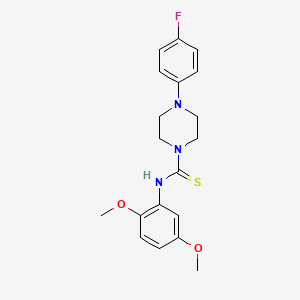 molecular formula C19H22FN3O2S B10867564 N-(2,5-dimethoxyphenyl)-4-(4-fluorophenyl)piperazine-1-carbothioamide 