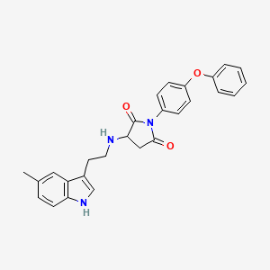 3-{[2-(5-methyl-1H-indol-3-yl)ethyl]amino}-1-(4-phenoxyphenyl)pyrrolidine-2,5-dione