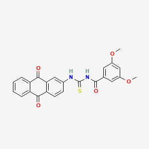 molecular formula C24H18N2O5S B10867619 N-[(9,10-dioxo-9,10-dihydroanthracen-2-yl)carbamothioyl]-3,5-dimethoxybenzamide 