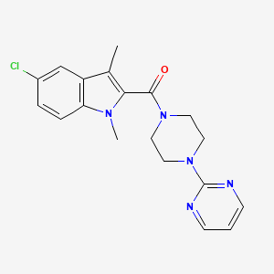 (5-chloro-1,3-dimethyl-1H-indol-2-yl)[4-(pyrimidin-2-yl)piperazin-1-yl]methanone