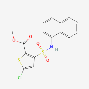 molecular formula C16H12ClNO4S2 B10867652 Methyl 5-chloro-3-(naphthalen-1-ylsulfamoyl)thiophene-2-carboxylate 