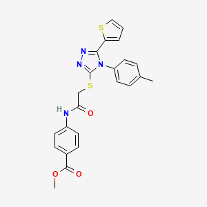 methyl 4-[({[4-(4-methylphenyl)-5-(thiophen-2-yl)-4H-1,2,4-triazol-3-yl]sulfanyl}acetyl)amino]benzoate