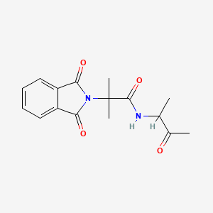 molecular formula C16H18N2O4 B10867731 2-(1,3-dioxo-1,3-dihydro-2H-isoindol-2-yl)-2-methyl-N-(3-oxobutan-2-yl)propanamide 