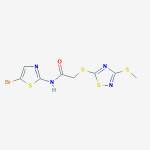 N-(5-bromo-1,3-thiazol-2-yl)-2-{[3-(methylsulfanyl)-1,2,4-thiadiazol-5-yl]sulfanyl}acetamide