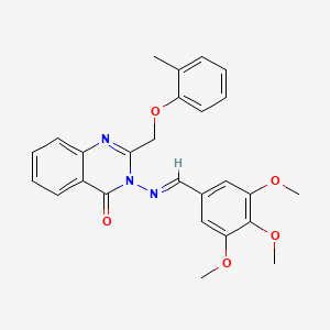 2-[(2-methylphenoxy)methyl]-3-{[(E)-(3,4,5-trimethoxyphenyl)methylidene]amino}quinazolin-4(3H)-one