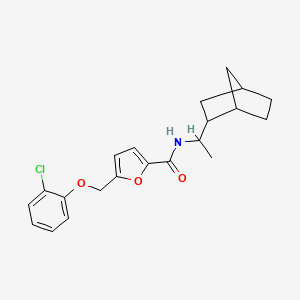 molecular formula C21H24ClNO3 B10867785 N-[1-(bicyclo[2.2.1]hept-2-yl)ethyl]-5-[(2-chlorophenoxy)methyl]furan-2-carboxamide 