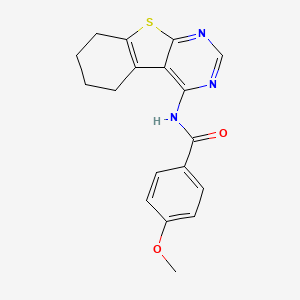 4-methoxy-N-(5,6,7,8-tetrahydro[1]benzothieno[2,3-d]pyrimidin-4-yl)benzamide