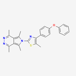 1,4,5,7-tetramethyl-6-[5-methyl-4-(4-phenoxyphenyl)-1,3-thiazol-2-yl]-6H-pyrrolo[3,4-d]pyridazine