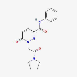 6-Oxo-1-[2-oxo-2-(pyrrolidin-1-YL)ethyl]-N-phenyl-1,6-dihydropyridazine-3-carboxamide