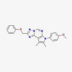 4-[8,9-Dimethyl-2-(phenoxymethyl)-7H-pyrrolo[3,2-E][1,2,4]triazolo[1,5-C]pyrimidin-7-YL]phenyl methyl ether