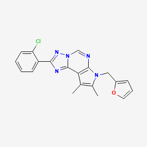 molecular formula C20H16ClN5O B10867834 2-(2-Chlorophenyl)-7-(2-furylmethyl)-8,9-dimethyl-7H-pyrrolo[3,2-E][1,2,4]triazolo[1,5-C]pyrimidine 