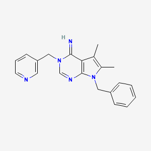 7-benzyl-5,6-dimethyl-3-(pyridin-3-ylmethyl)-3,7-dihydro-4H-pyrrolo[2,3-d]pyrimidin-4-imine