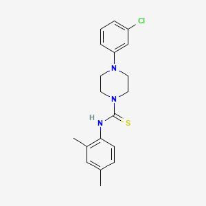 molecular formula C19H22ClN3S B10867863 4-(3-chlorophenyl)-N-(2,4-dimethylphenyl)piperazine-1-carbothioamide 