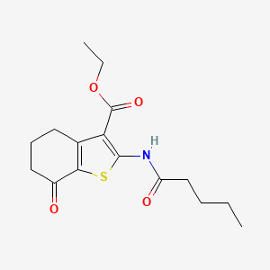 Ethyl 7-oxo-2-(pentanoylamino)-4,5,6,7-tetrahydro-1-benzothiophene-3-carboxylate