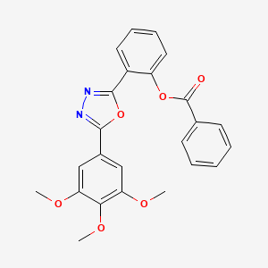 2-[5-(3,4,5-Trimethoxyphenyl)-1,3,4-oxadiazol-2-yl]phenyl benzoate