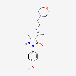 (4Z)-2-(4-methoxyphenyl)-5-methyl-4-(1-{[2-(morpholin-4-yl)ethyl]amino}ethylidene)-2,4-dihydro-3H-pyrazol-3-one