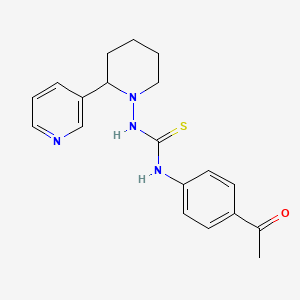 molecular formula C19H22N4OS B10867940 1-(4-Acetylphenyl)-3-[2-(pyridin-3-yl)piperidin-1-yl]thiourea 