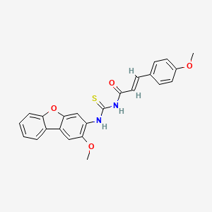 molecular formula C24H20N2O4S B10867948 1-(2-Methoxy-dibenzofuran-3-yl)-3-[(E)-3-(4-methoxy-phenyl)-acryloyl]-thiourea 