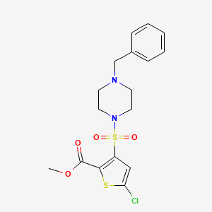 molecular formula C17H19ClN2O4S2 B10867973 Methyl 3-[(4-benzylpiperazin-1-yl)sulfonyl]-5-chlorothiophene-2-carboxylate 