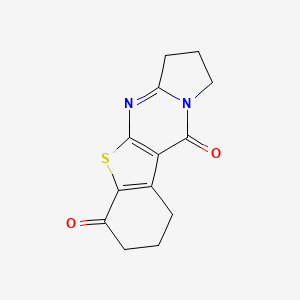 molecular formula C13H12N2O2S B10867974 2,3,8,9-tetrahydro[1]benzothieno[2,3-d]pyrrolo[1,2-a]pyrimidine-6,10(1H,7H)-dione 