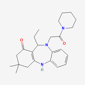 11-Ethyl-3,3-dimethyl-10-(2-oxo-2-piperidinoethyl)-2,3,4,5,10,11-hexahydro-1H-dibenzo[B,E][1,4]diazepin-1-one