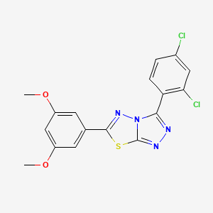 molecular formula C17H12Cl2N4O2S B10868012 3-(2,4-Dichlorophenyl)-6-(3,5-dimethoxyphenyl)[1,2,4]triazolo[3,4-b][1,3,4]thiadiazole 