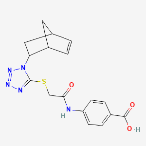 molecular formula C17H17N5O3S B10868024 4-[({[1-(bicyclo[2.2.1]hept-5-en-2-yl)-1H-tetrazol-5-yl]sulfanyl}acetyl)amino]benzoic acid 