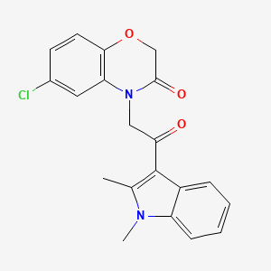 6-chloro-4-[2-(1,2-dimethyl-1H-indol-3-yl)-2-oxoethyl]-2H-1,4-benzoxazin-3(4H)-one