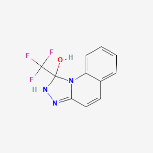 molecular formula C11H8F3N3O B10868058 1-Trifluoromethyl-1,2-dihydro-[1,2,4]triazolo[4,3-a]quinolin-1-ol 