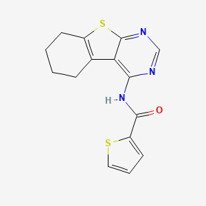 molecular formula C15H13N3OS2 B10868083 N-(5,6,7,8-tetrahydro[1]benzothieno[2,3-d]pyrimidin-4-yl)thiophene-2-carboxamide 