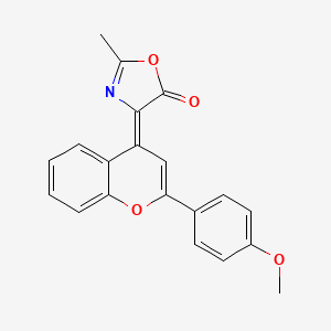 molecular formula C20H15NO4 B10868099 (4Z)-4-[2-(4-methoxyphenyl)-4H-chromen-4-ylidene]-2-methyl-1,3-oxazol-5(4H)-one 