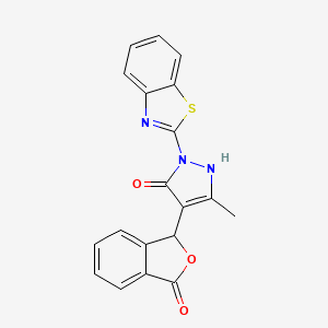 3-[1-(1,3-benzothiazol-2-yl)-5-hydroxy-3-methyl-1H-pyrazol-4-yl]-2-benzofuran-1(3H)-one