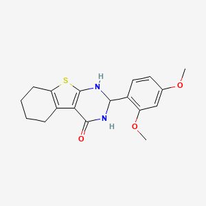 molecular formula C18H20N2O3S B10868107 2-(2,4-dimethoxyphenyl)-2,3,5,6,7,8-hexahydro[1]benzothieno[2,3-d]pyrimidin-4(1H)-one 