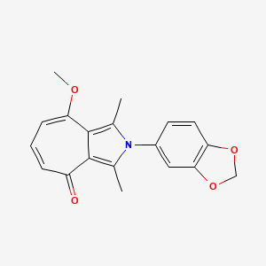 2-(1,3-benzodioxol-5-yl)-8-methoxy-1,3-dimethylcyclohepta[c]pyrrol-4(2H)-one