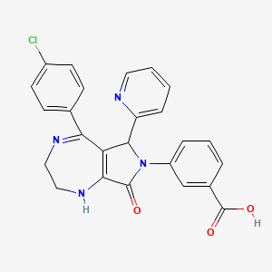 3-[5-(4-chlorophenyl)-8-oxo-6-(pyridin-2-yl)-2,3,6,8-tetrahydropyrrolo[3,4-e][1,4]diazepin-7(1H)-yl]benzoic acid