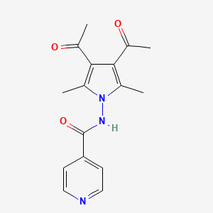 N-(3,4-diacetyl-2,5-dimethyl-1H-pyrrol-1-yl)pyridine-4-carboxamide