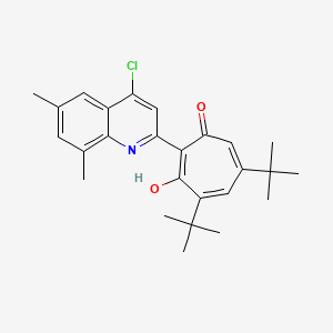 5,7-Di-tert-butyl-2-(4-chloro-6,8-dimethylquinolin-2-yl)-3-hydroxycyclohepta-2,4,6-trien-1-one