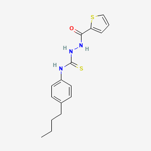 molecular formula C16H19N3OS2 B10868197 N-(4-butylphenyl)-2-(thiophen-2-ylcarbonyl)hydrazinecarbothioamide 